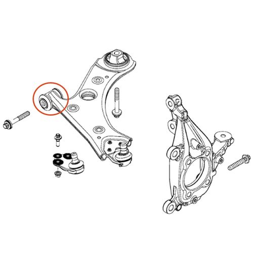 Bucha Bandeja Dianteira APlus Jeep Renegade 2015-2023 (Pequena)