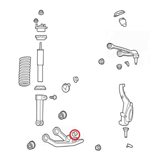 Bucha Bandeja Inferior APlus Jeep Cherokee 2008-2012 (Amortecedor)