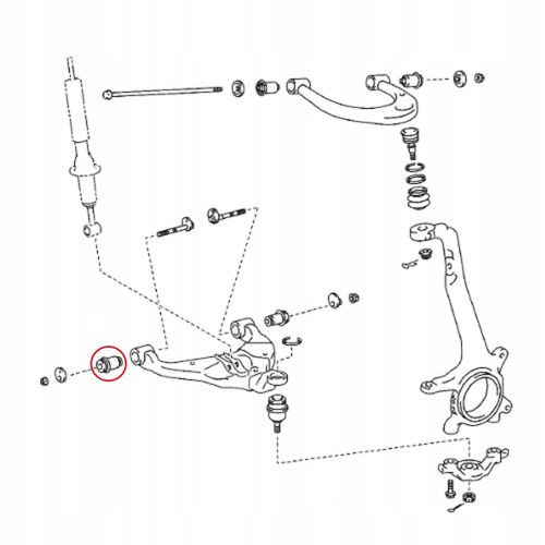 Bucha Bandeja Inferior Monroe Axios Toyota Hilux 4x4 2005-2015 (Anterior)